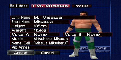 Screenshot of the Profile portion of Edit Mode.