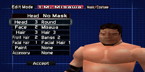 Screenshot of the Head editor without a mask enabled.